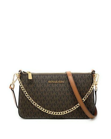 michael kors jet set travel medium pouchette crossbody bag|Michael Kors studded crossbody bag.